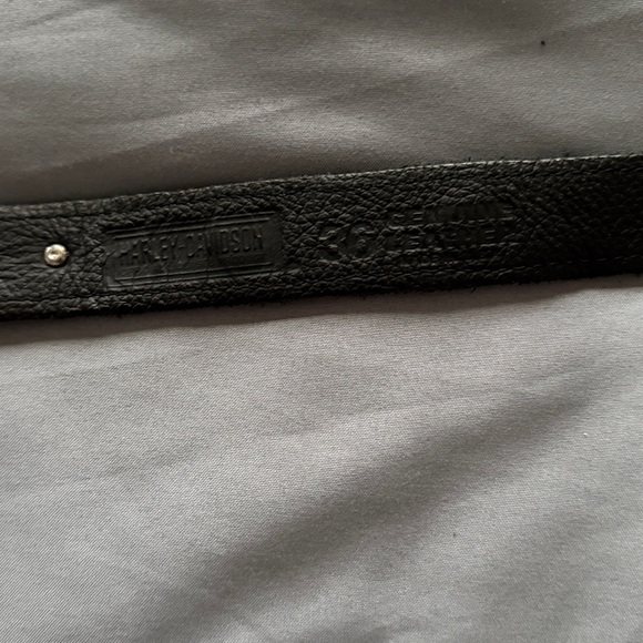 Harley-Davidson Black Leather Belt with Silver Accents - Picture 4 of 6